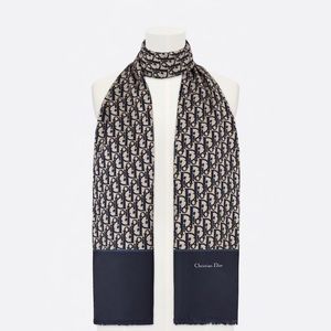 Christian Dior blue marine scarf